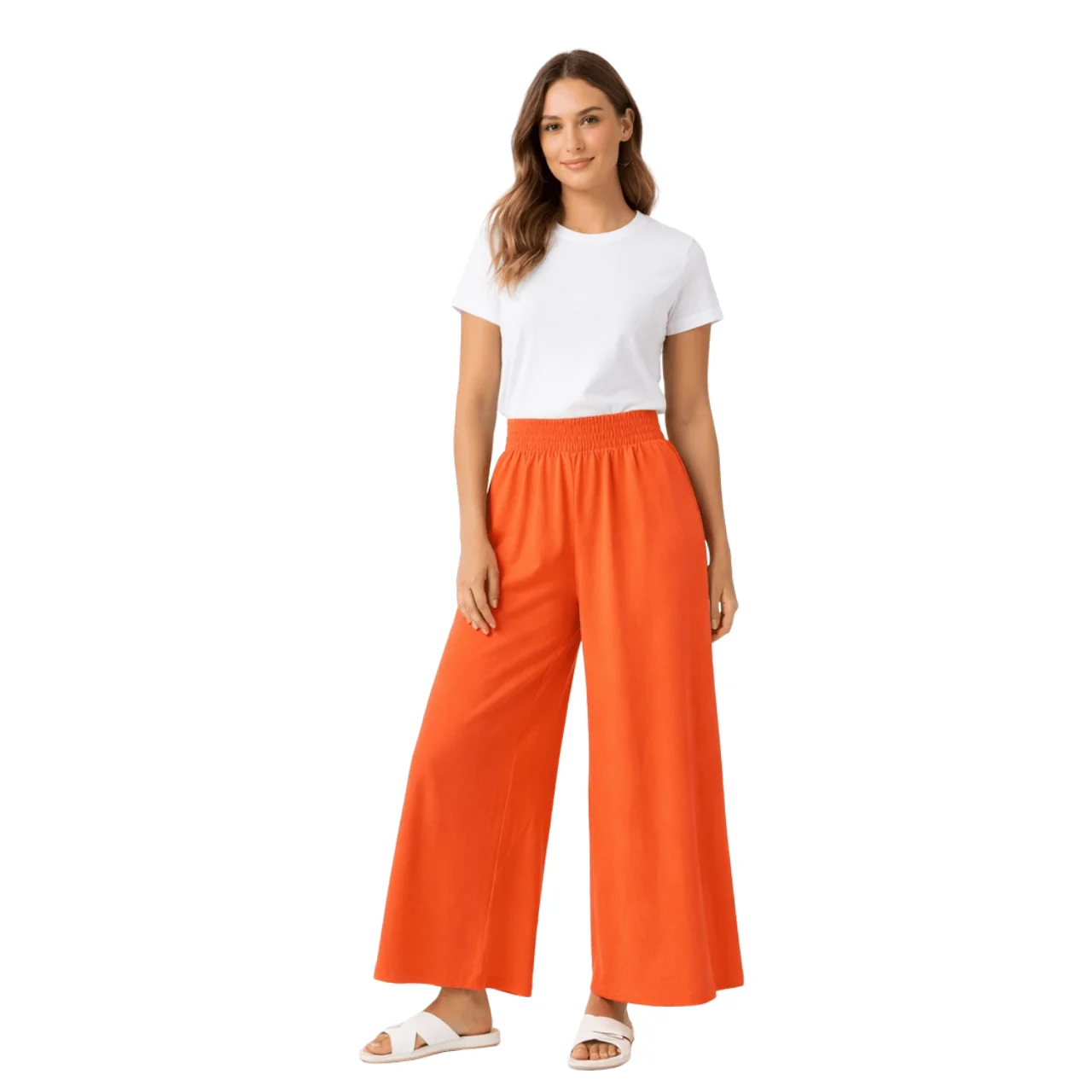 Selected Flowy Wide-Leg Pull-On Pants Authentic