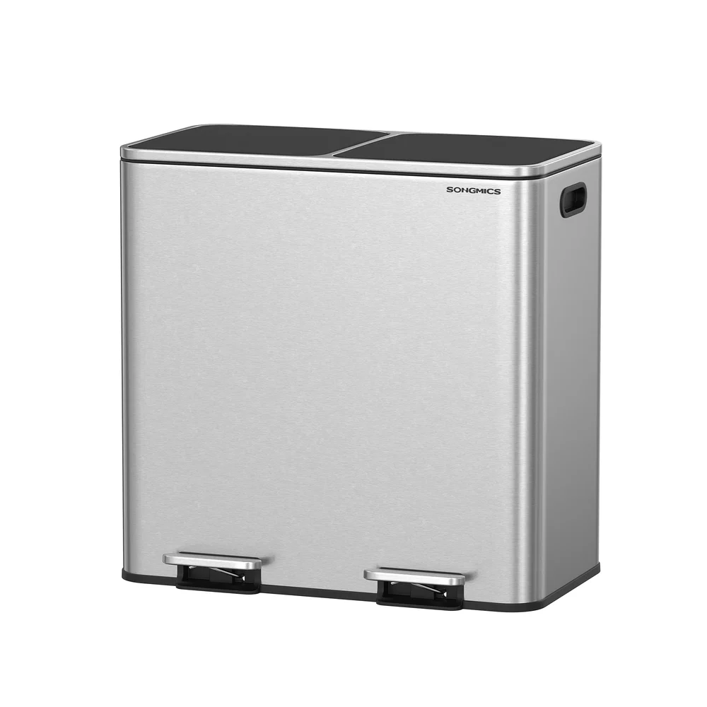 Durable SONGMICS 2 x 10.6 Gallon 2 x 40 L Trash Can for Kitchen Innovative