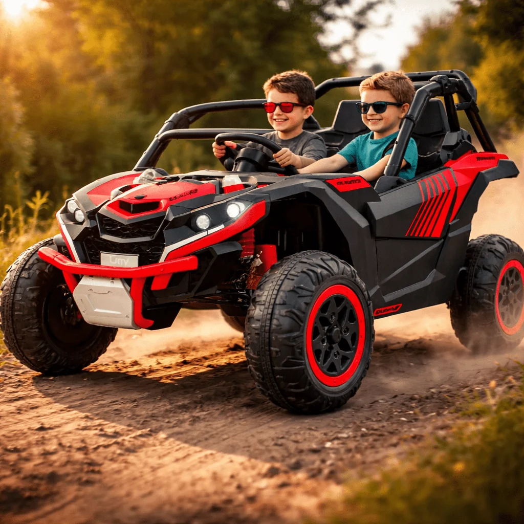 Eco-Friendly 12V Electric Ride-On UTV Buggy with Remote Control LED Lights Working Doors High-End