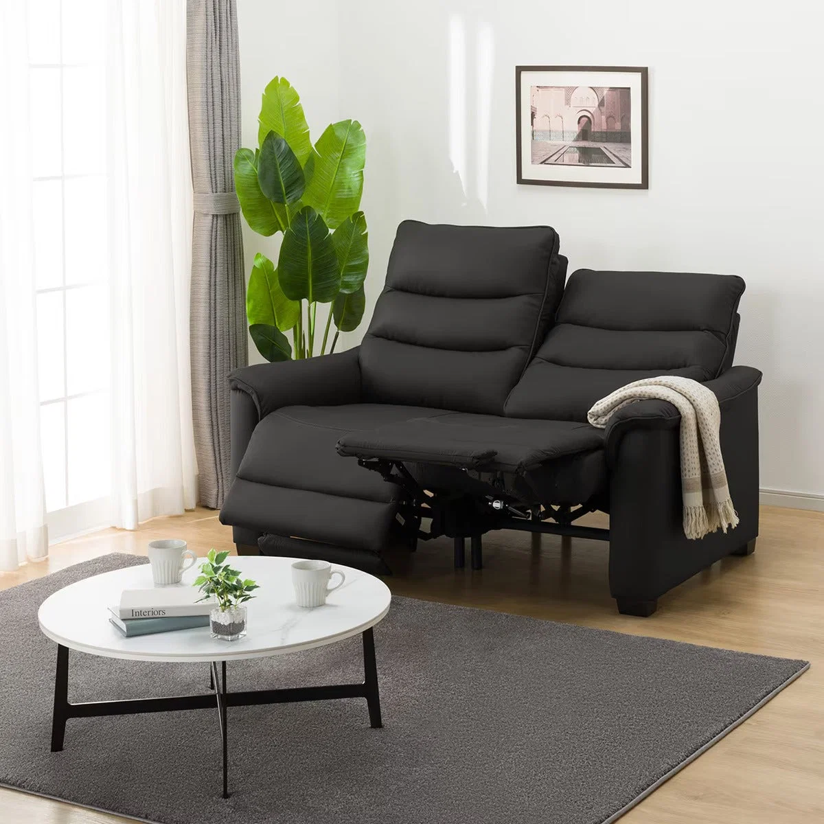 Healthy 2P ELECTRIC SOFA N-BELIEVA 3 LEATHER BK Fast