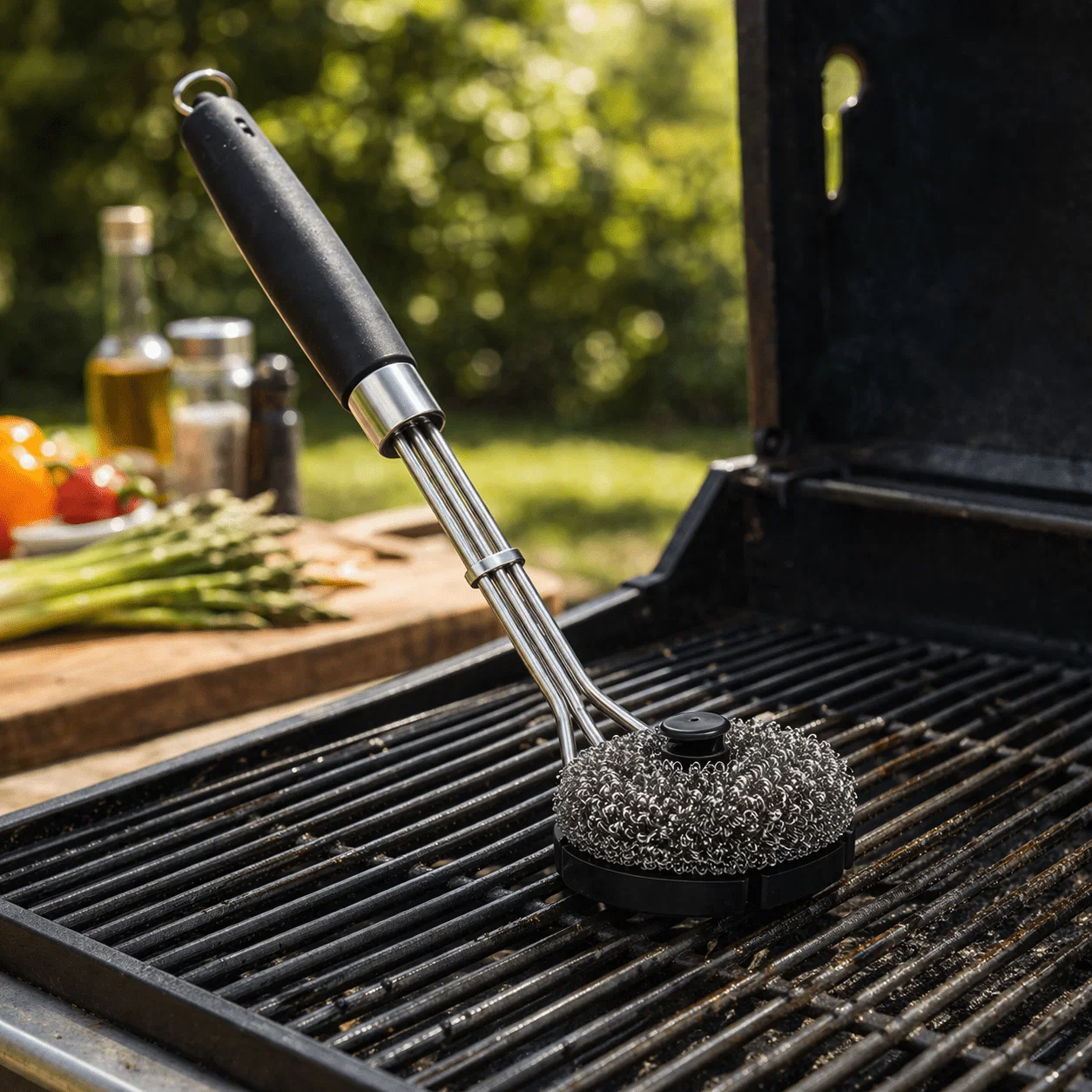 Soft Grill Cleaning Brush with Replaceable Heads Innovative