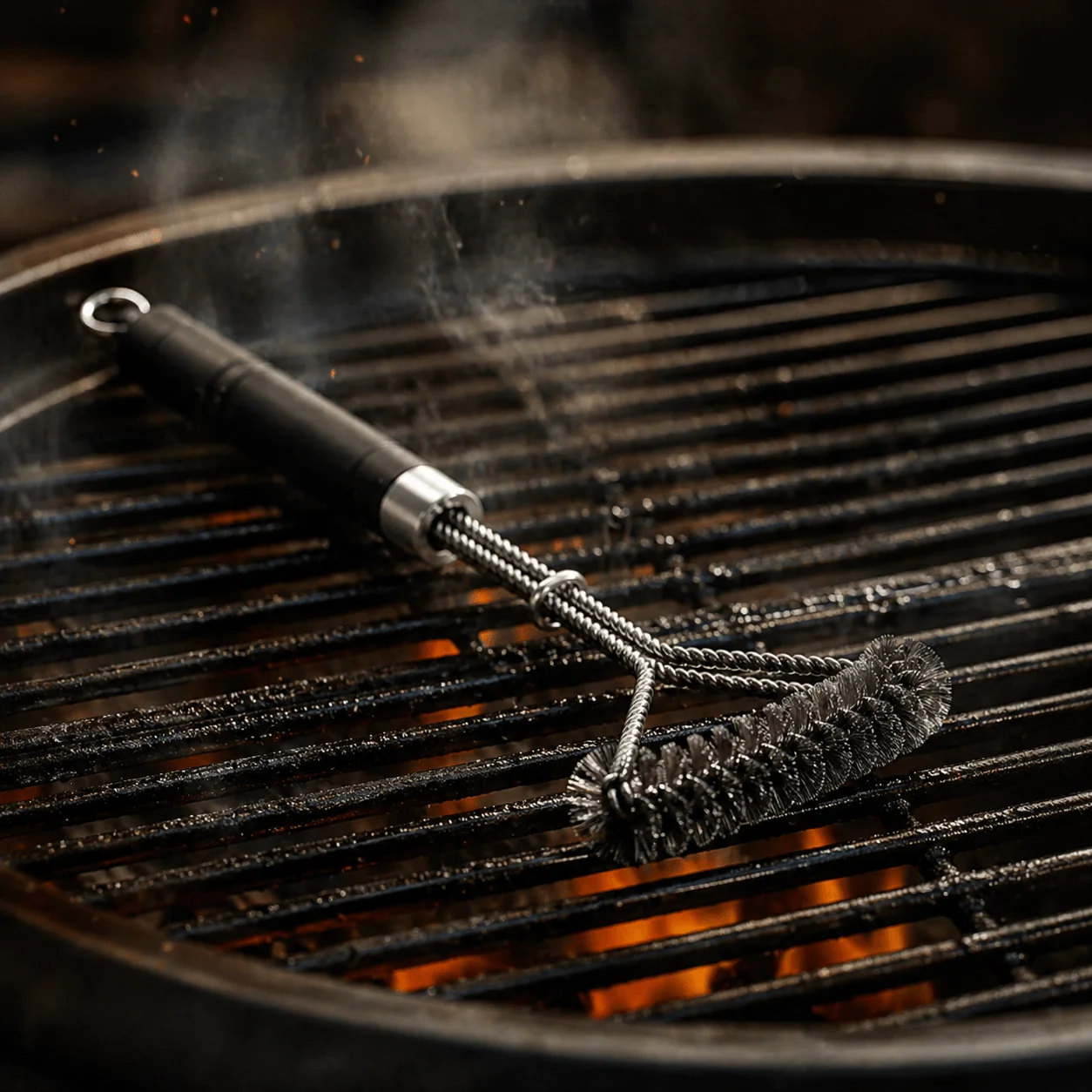 Fine Crafted Grill Cleaning Brush – Wire Roller Exclusive