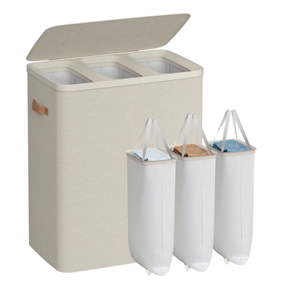 Stylish SONGMICS Large laundry hamper with lid and handles Fast