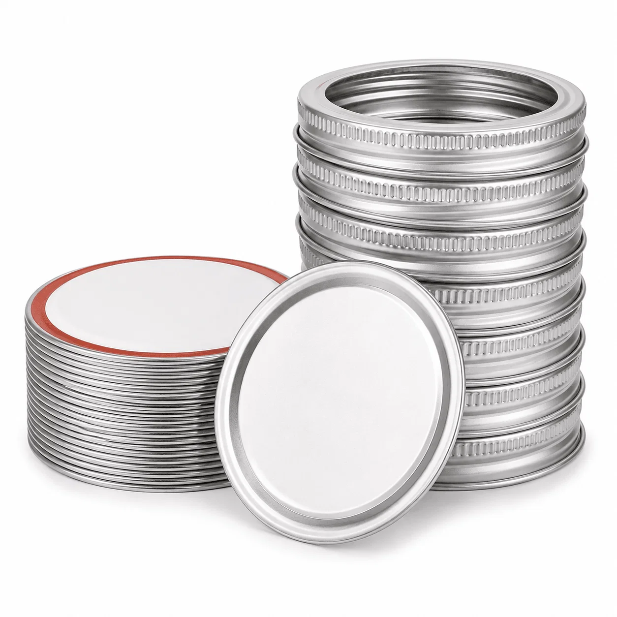 Traditional Jar Lids with Disc and Ring – Pack of 12 Durable