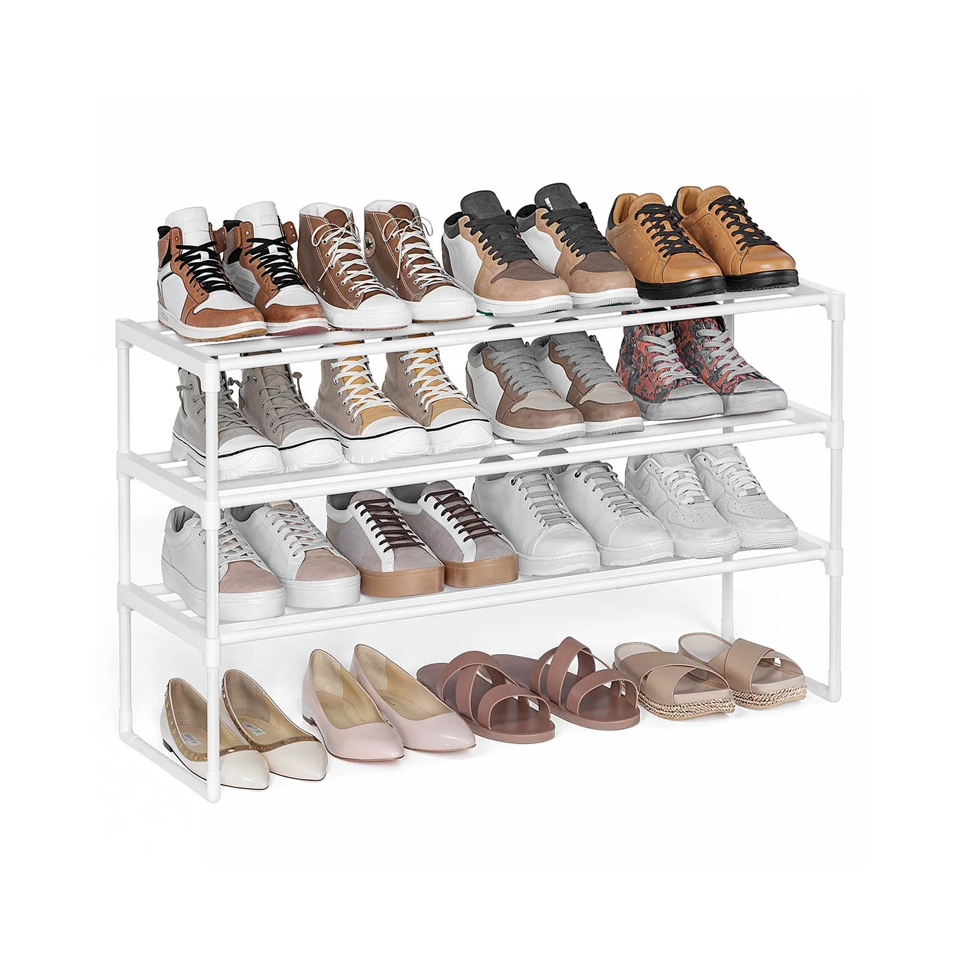 Classic SONGMICS Stackable Metal Shoe Rack for Entryway Organization Long-Lasting