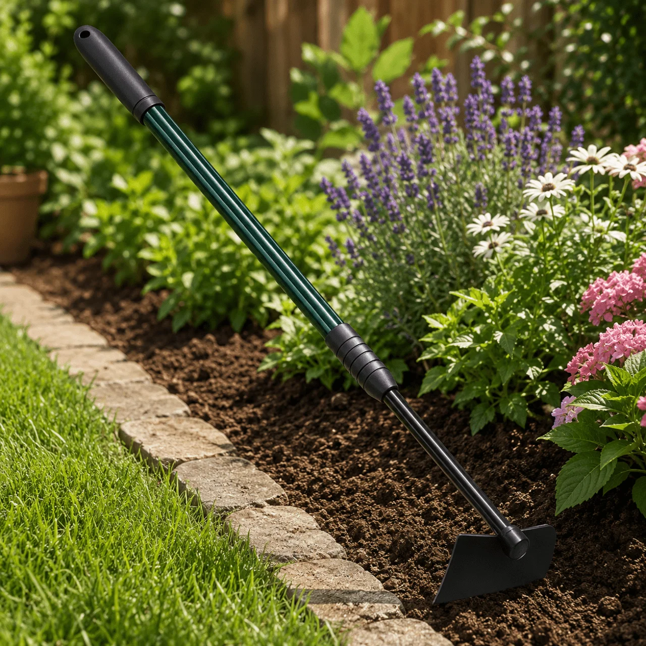 Detailed Telescopic Garden Hoe – Adjustable Single-Purpose Cultivating Tool Premium