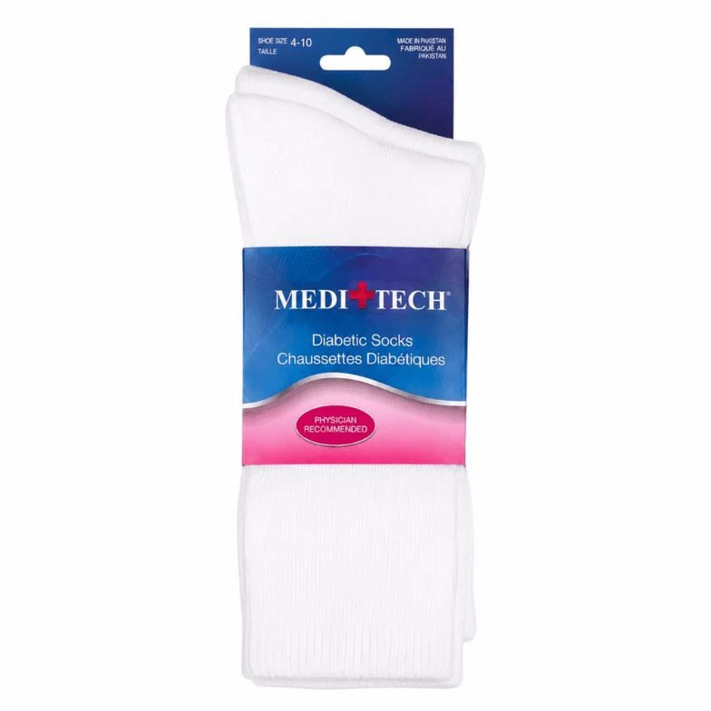 Green Medi Tech Diabetic Crew Socks – 2-Pack Soft