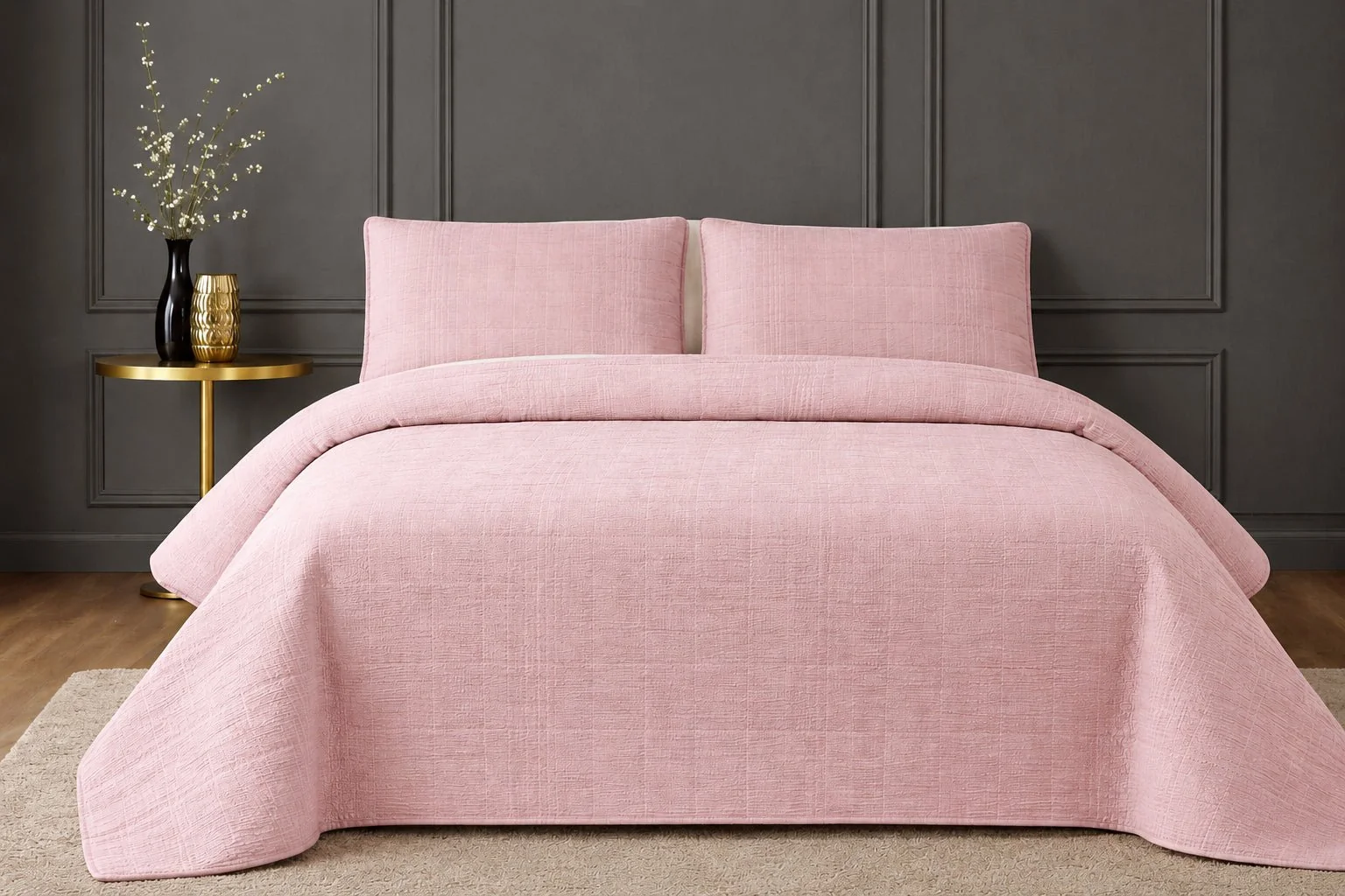 Verified PETAL – 3-Piece Satin Quilt Set Classic