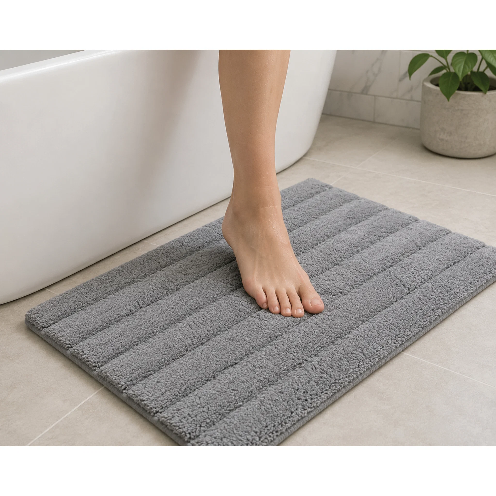 Environmentally Friendly Luxury Microfiber Bath Mat 20 x 30 in – Assorted Colors Flexible