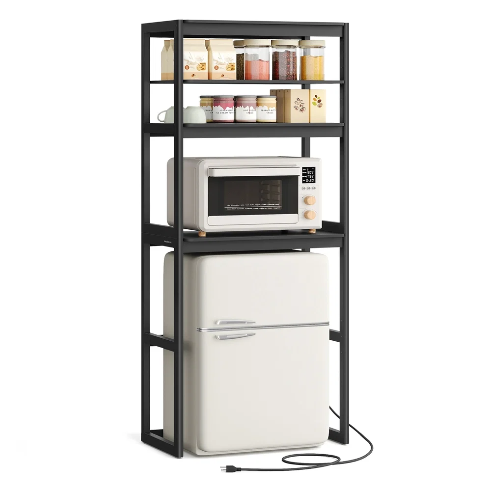 Effective SONGMICS HOME Kitchen Bakers Rack with Power Outlet Contemporary