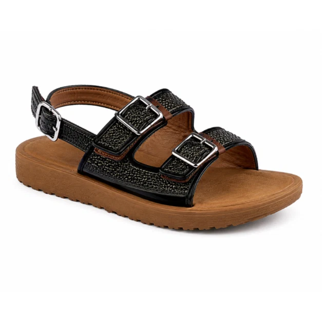 Green Women's Sandals with Adjustable Buckle Straps Consistent