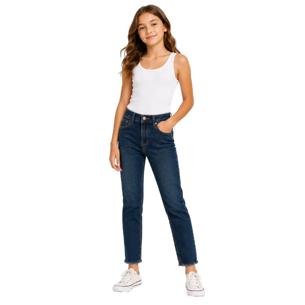 Environmentally Friendly Straight Leg Denim Jeans Top-Quality