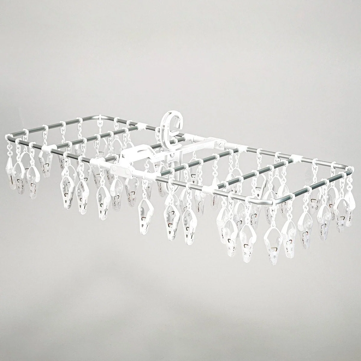 High-Quality ALUMINUM LAUNDRY PEG HANGER 52P WH Functional