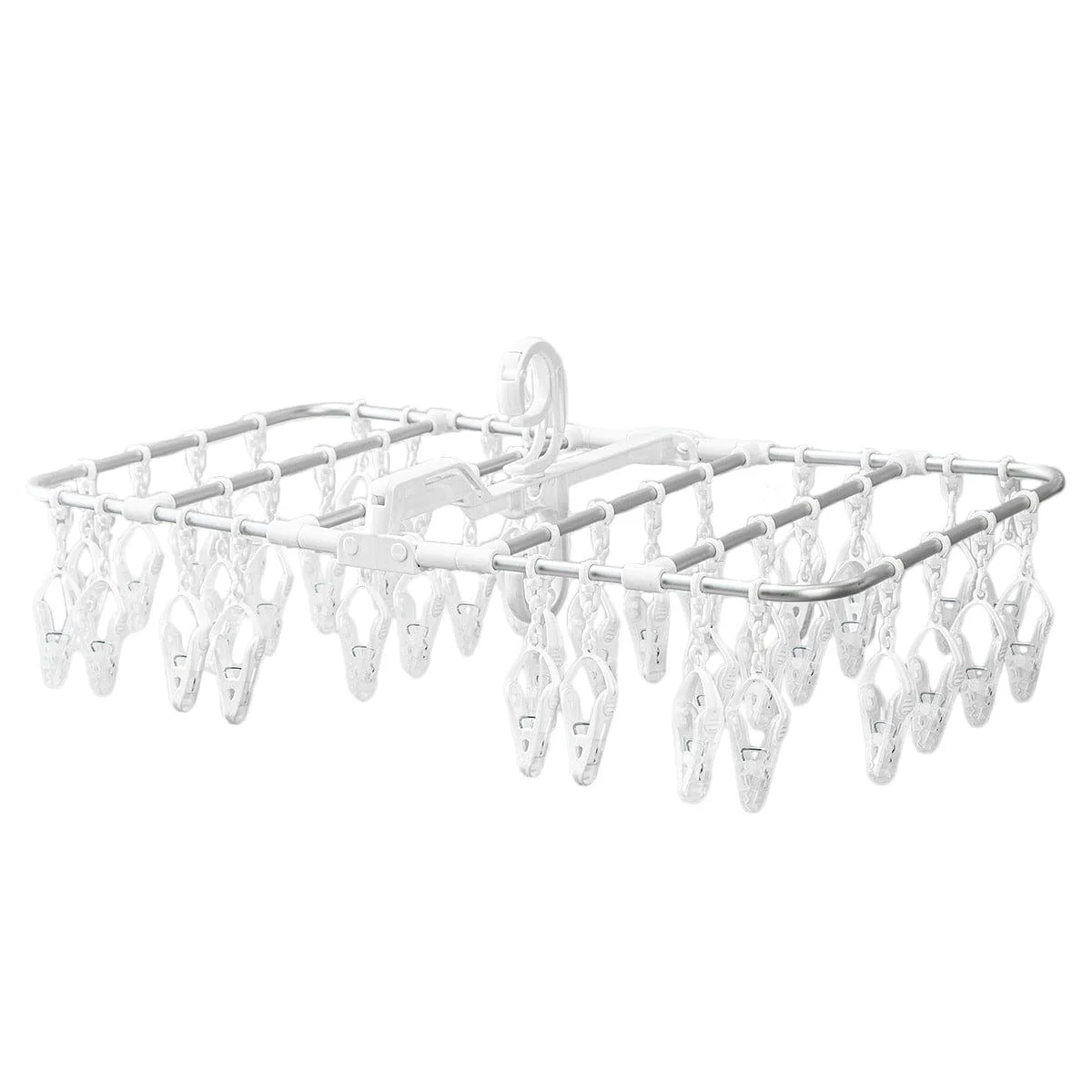 Durable ALUMINUM LAUNDRY PEG HANGER 40P WH High-Grade
