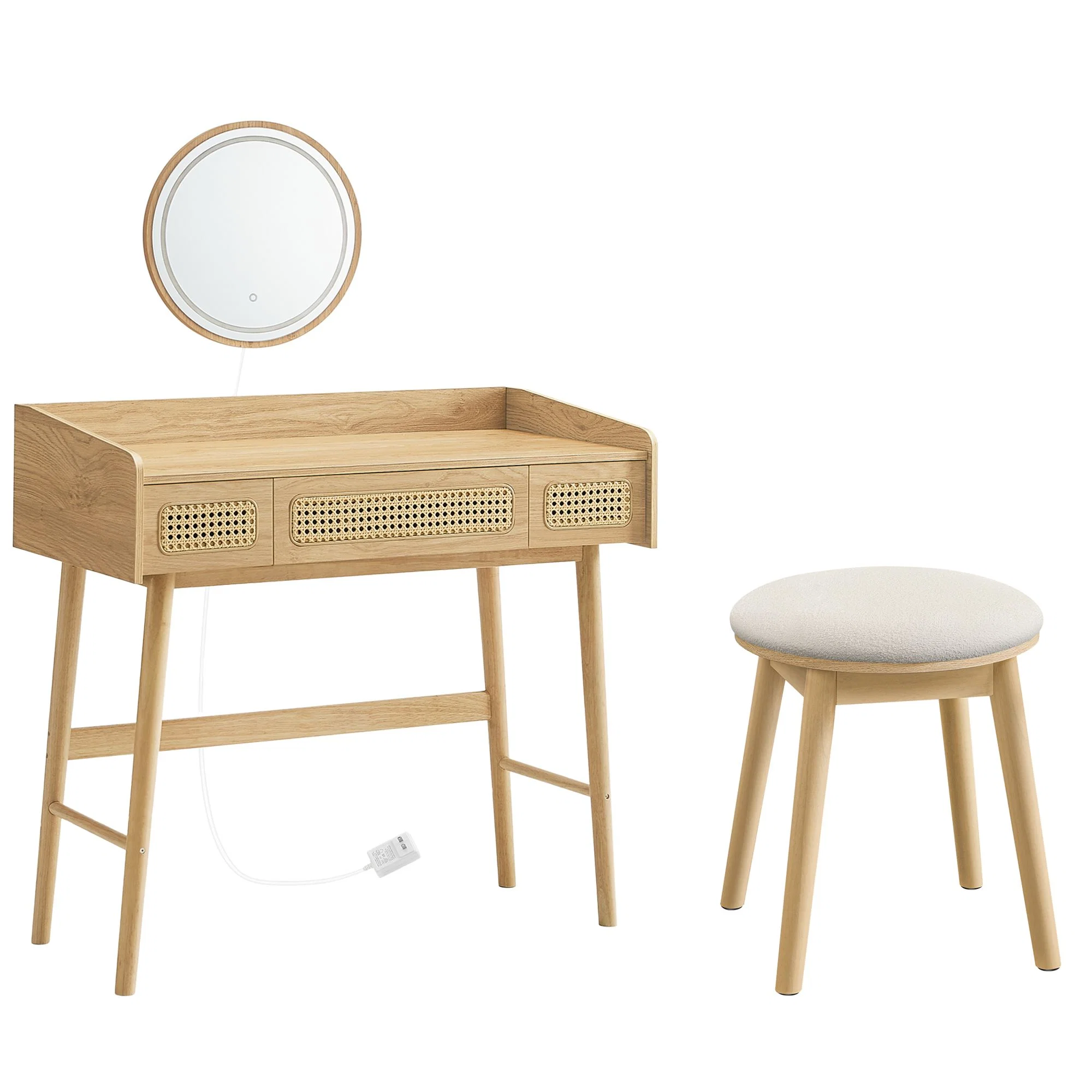 Versatile SONGMICS HOME SONGMICS HOME Vanity Table Set Makeup Stool Dressing Table Soft