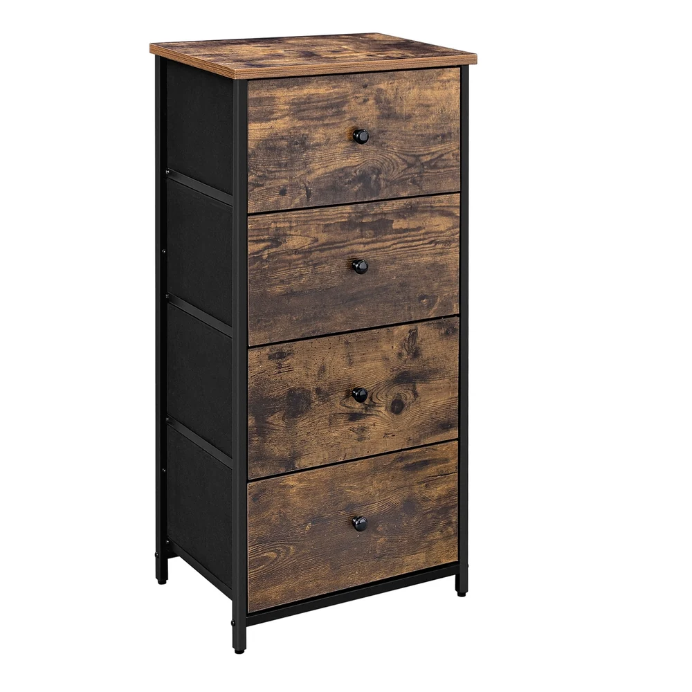 Reliable SONGMICS Fabric Dresser with 4 Drawers Metal Frame Contemporary