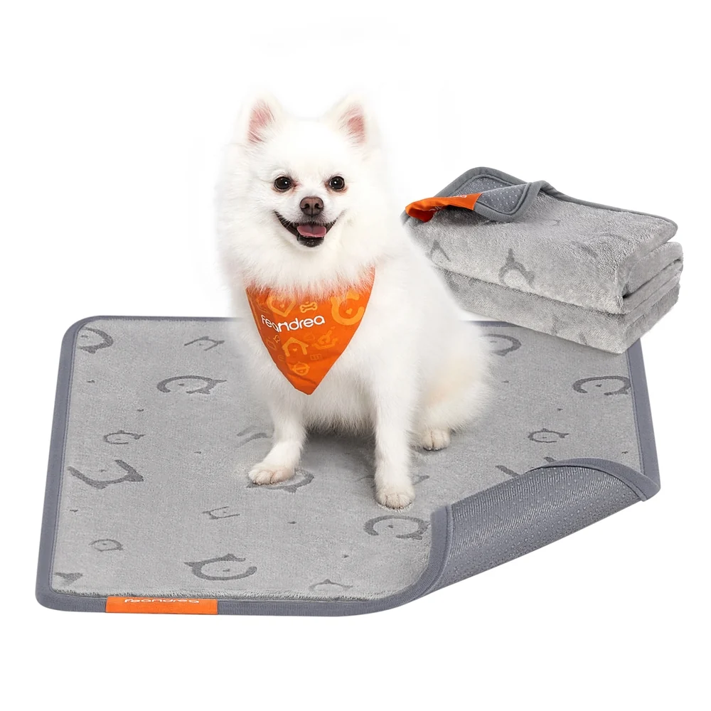 Natural Feandrea Washable Pee Pads for Dogs 2 Pack Solid