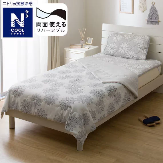 Detailed REVERSIBLE COMFORTER N COOL SP S2509 FLOWER GY S Responsible