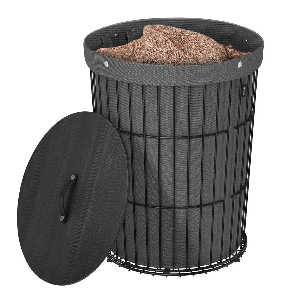 Quality SONGMICS Round Laundry Basket 25 Gallons 95 L Convenient