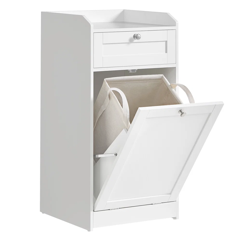 Next-Generation VASAGLE Bathroom Laundry Cabinet with Basket Easy-to-Use