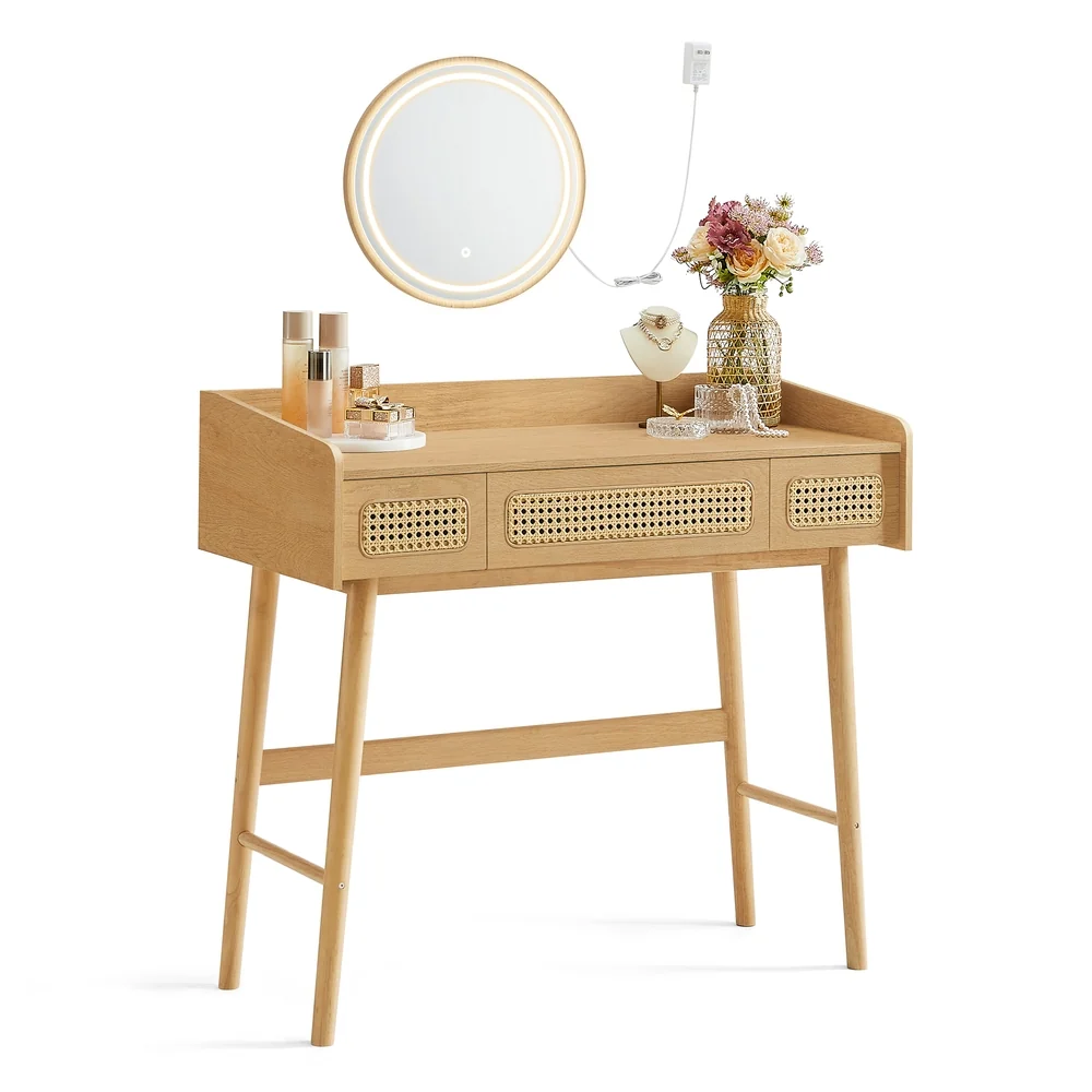 Artisan SONGMICS HOME BOHOVEN Collection - Vanity Desk with Mirror and Lights Trendy