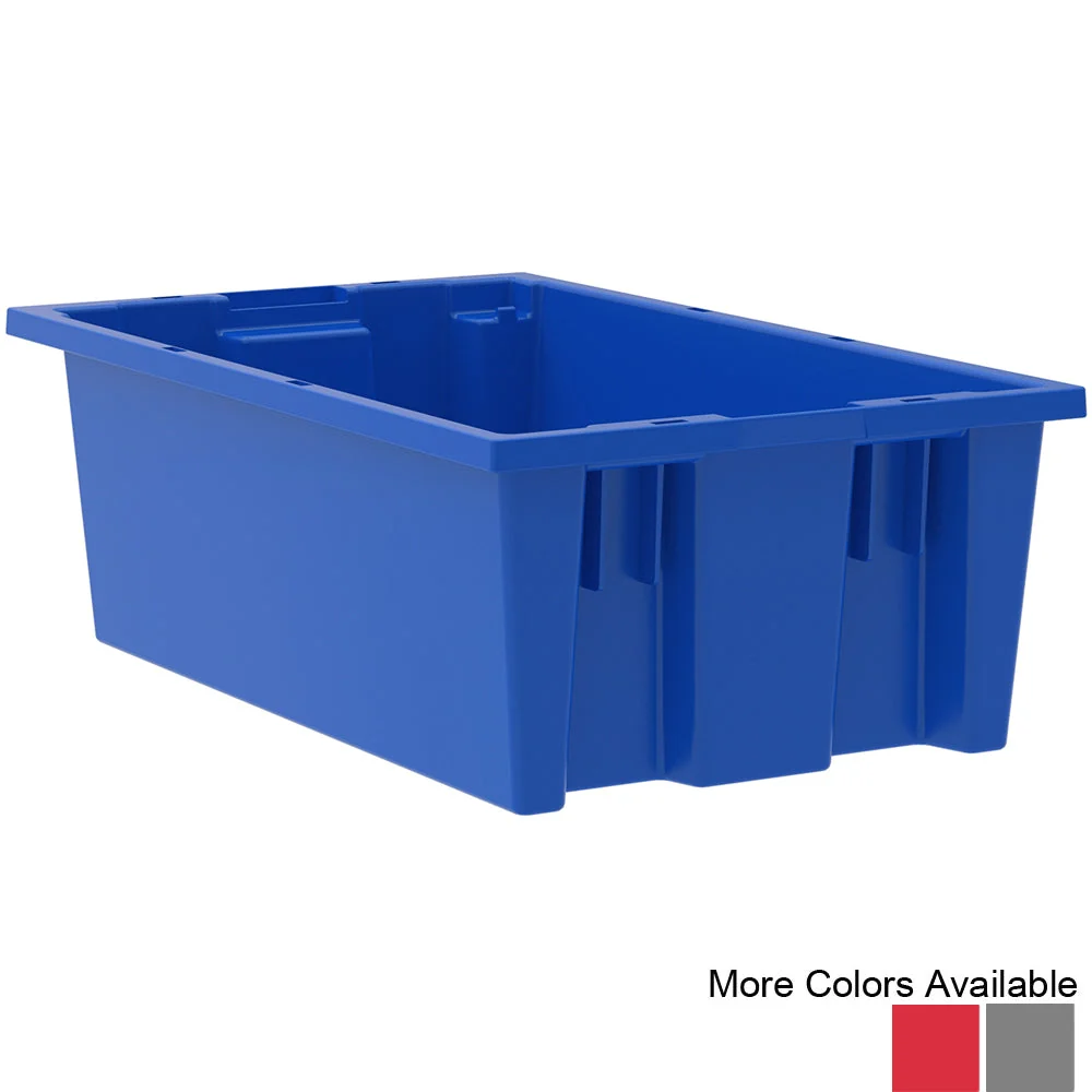 Refined Akro Nest and Stack Totes 6 Pack - 18 quot d x 11 quot w x 6 quot h Premium