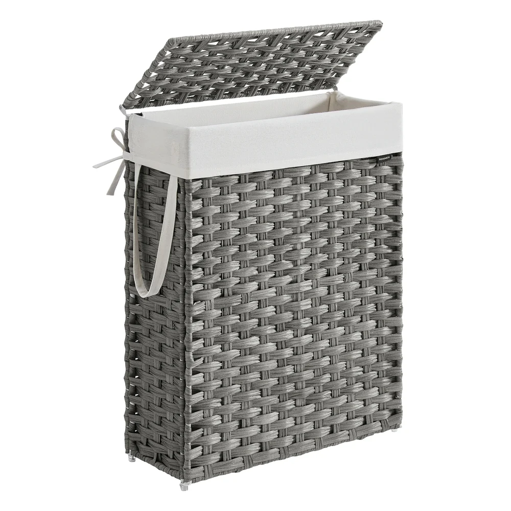 Artisan VASAGLE Slim Laundry Hamper with Lid and Handles First-Class