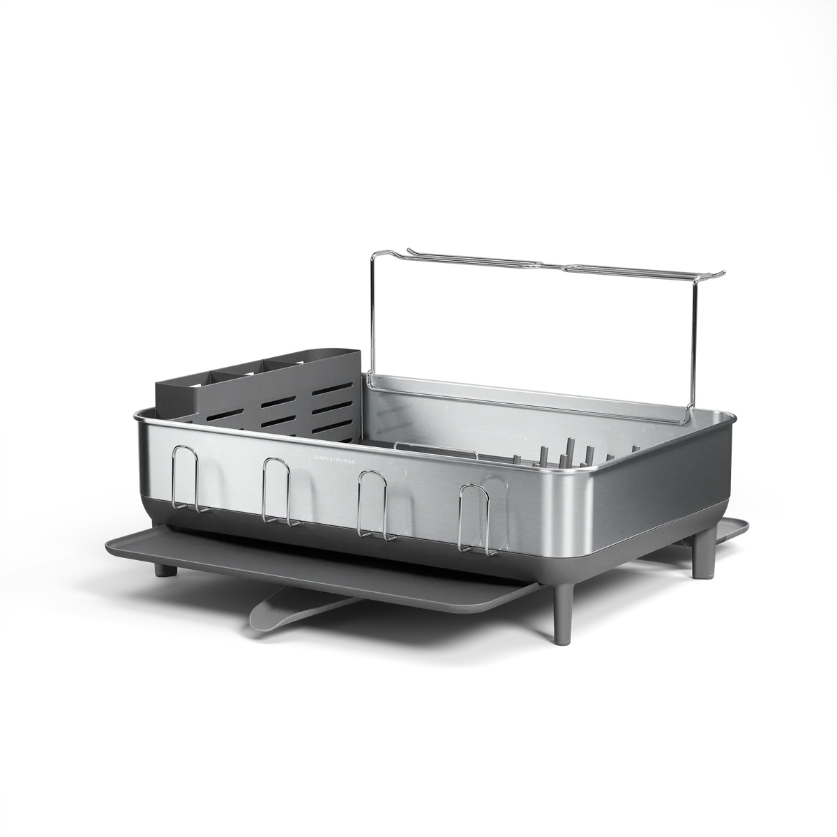 Traditional STEEL FRAME DISHRACK STND GREY Lightweight