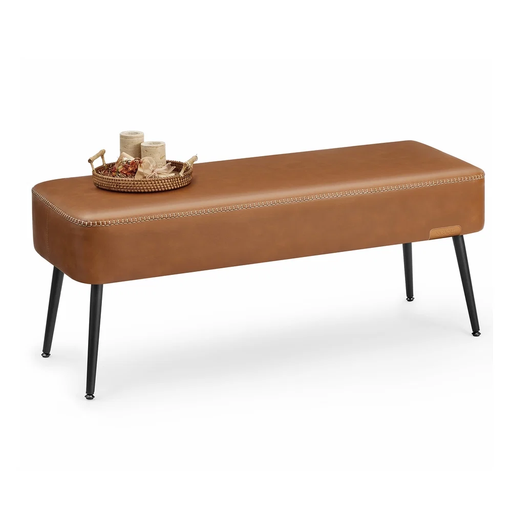Innovative VASAGLE EKHO Collection - Ottoman Bench with Steel Legs Effective