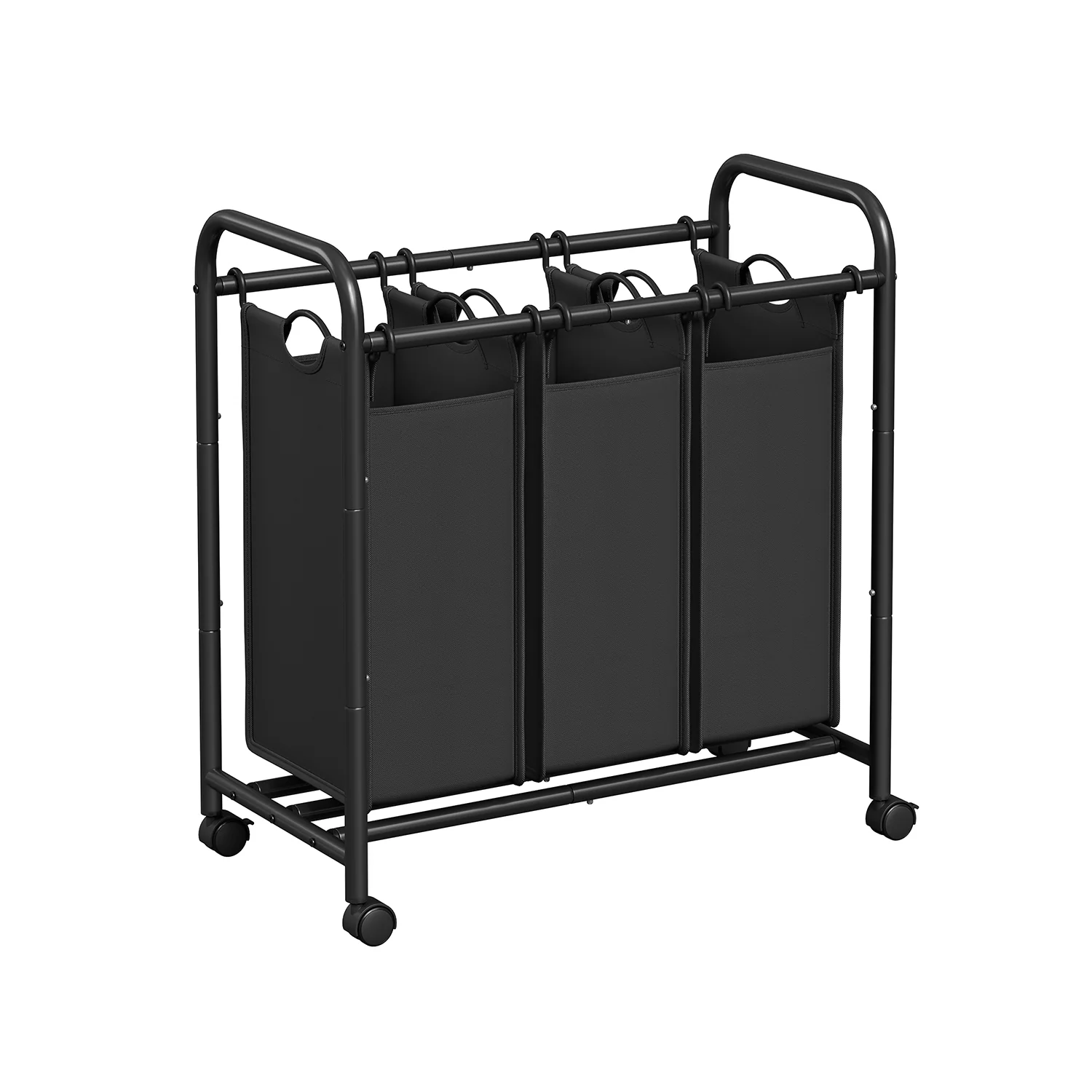 User-Friendly SONGMICS 3-Section Laundry Hamper with Lockable Wheels Excellent