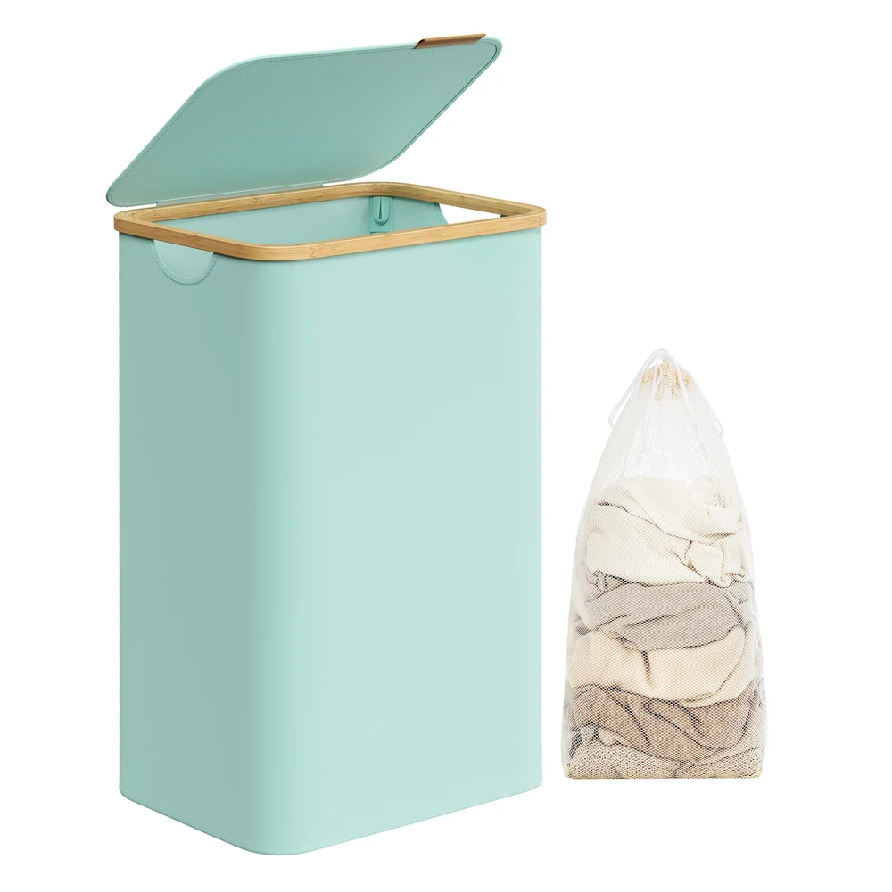 Long-Lasting SONGMICS Laundry Hamper with Lid Slim Laundry Basket High-Performance
