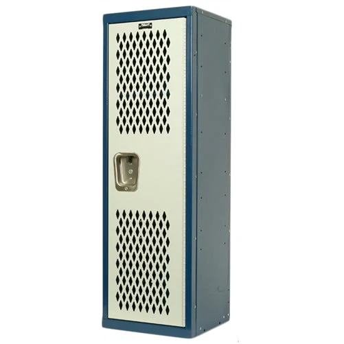Traditional Dark Blue and Light Gray Home Team Locker User-Friendly