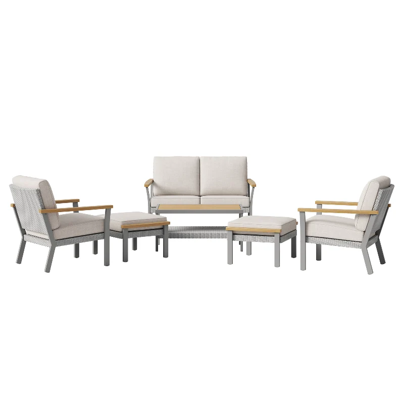 Original Design SONGMICS Sencillo Collection - 6 Piece Patio Furniture Set Detailed