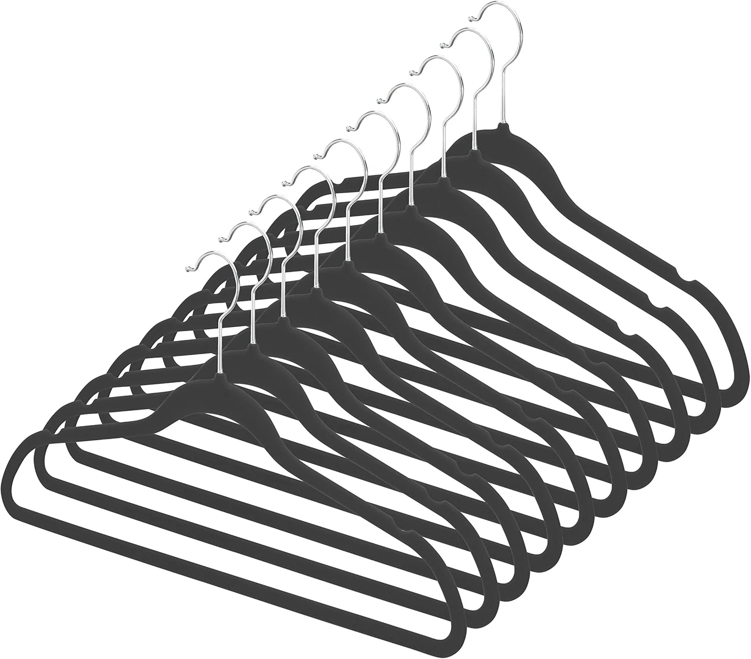 Long-Lasting SPACEMAKER SUIT HANGERS BLK 10CT High-Grade