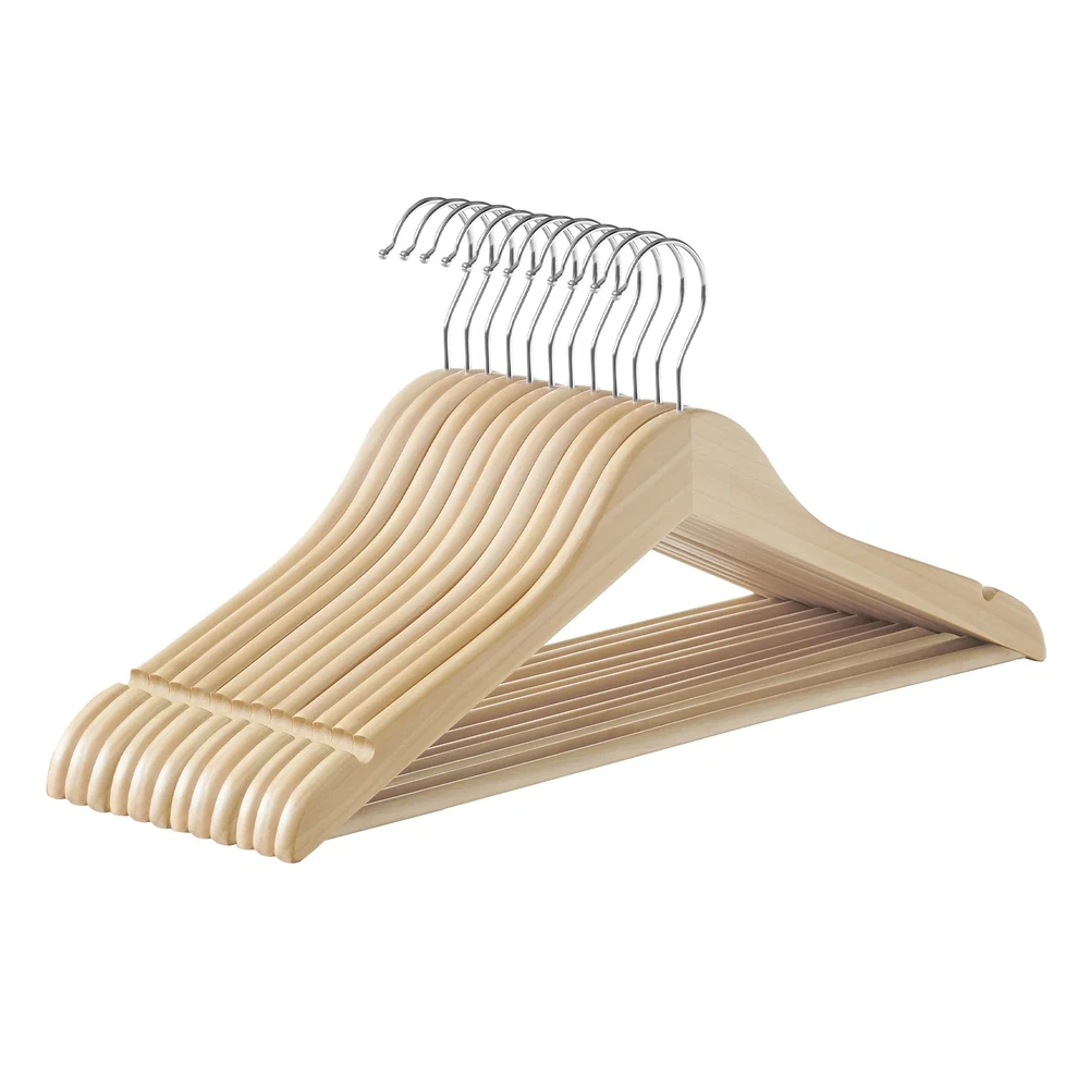 Long-Lasting SONGMICS Wooden Hangers for Jackets Shirts Coats Professional