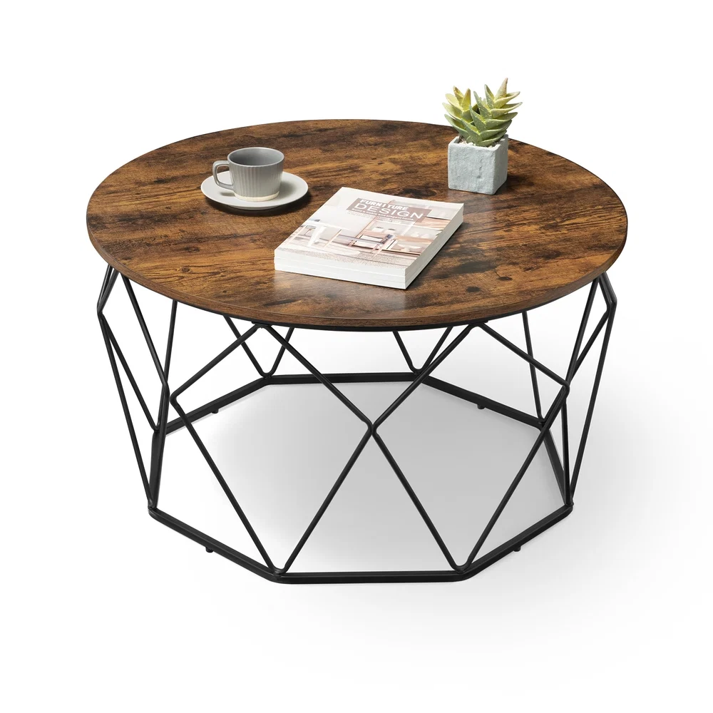 Minimalist VASAGLE Round Coffee Table Verified