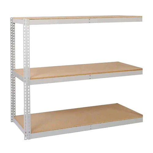 Authentic Lyon 24 quot d 3-Shelf Heavy-Duty Boltless Shelving Add-On Units - Gray Secure