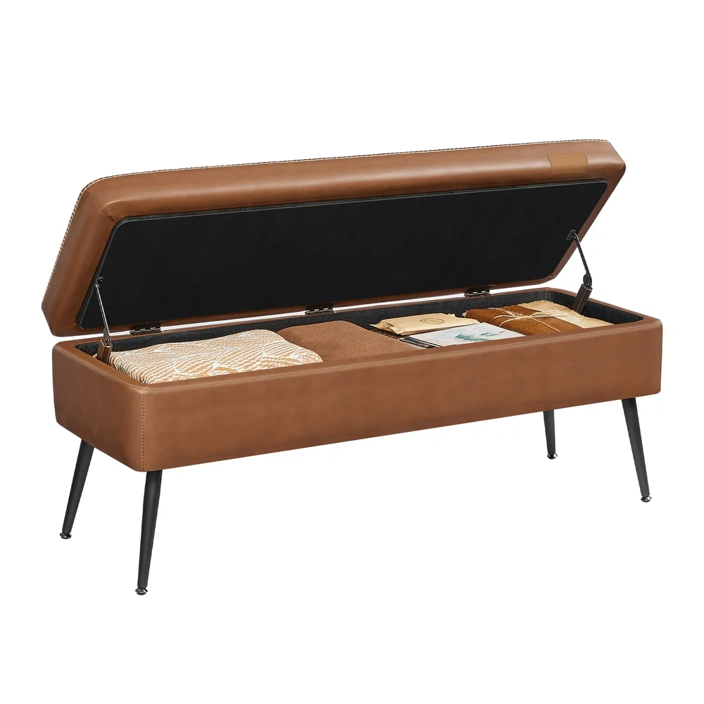 Modern VASAGLE EKHO Collection - Storage Ottoman Bench 15 Gallons Fashionable