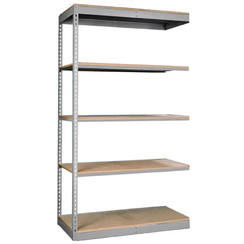 Official Lyon 24 quot d 5-Shelf Light-Duty Boltless Shelving Add-On Units - Gray Versatile