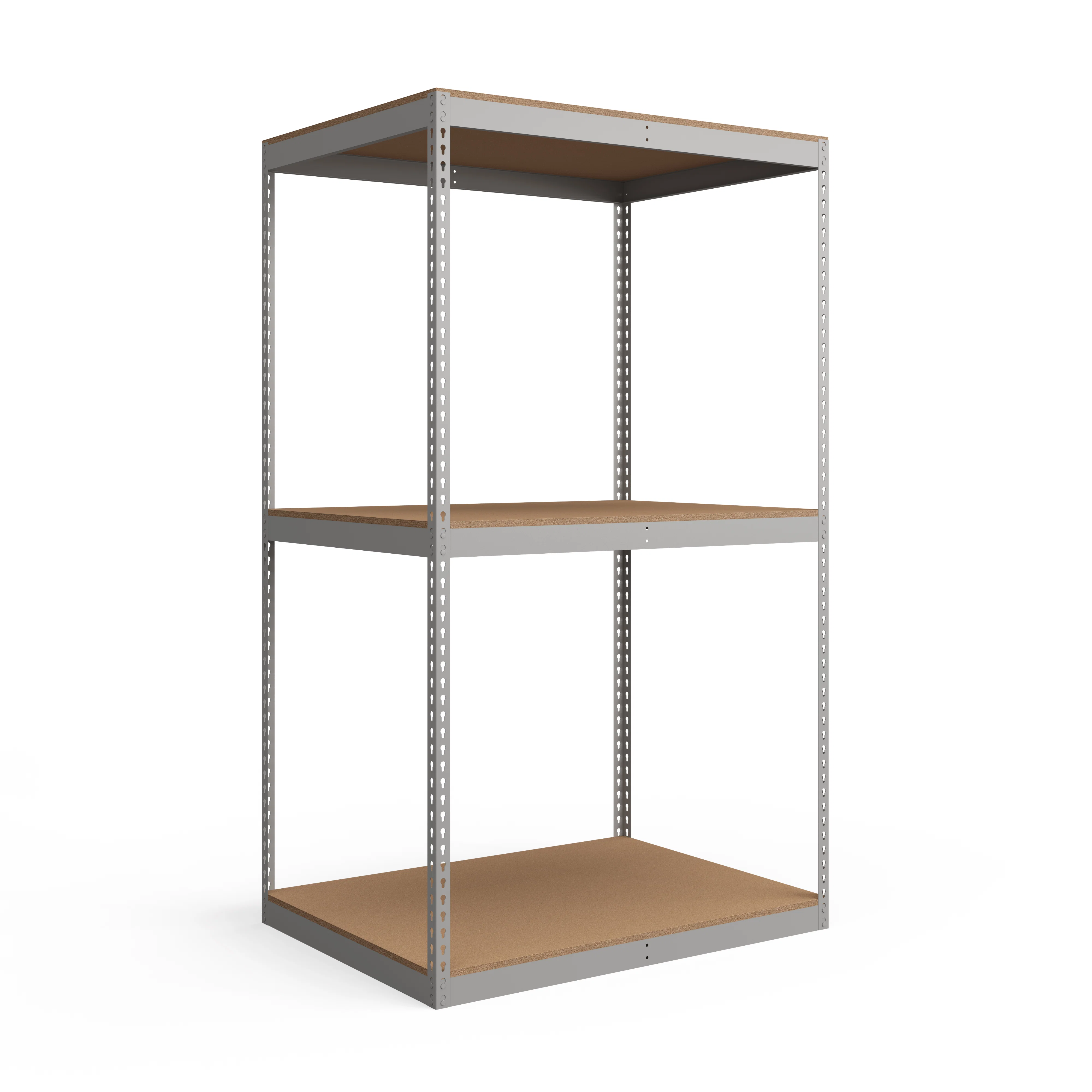 Safe Lyon 36 quot d 3-Shelf Heavy-Duty Boltless Shelving Starter Units - Gray Powerful