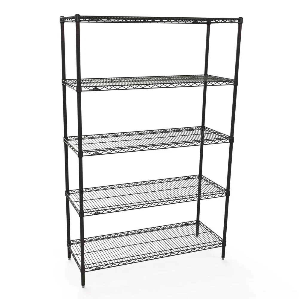 User-Friendly 21 quot d x 72 quot w Metro Super Erecta 5-Shelf Wire Kits - Black Genuine