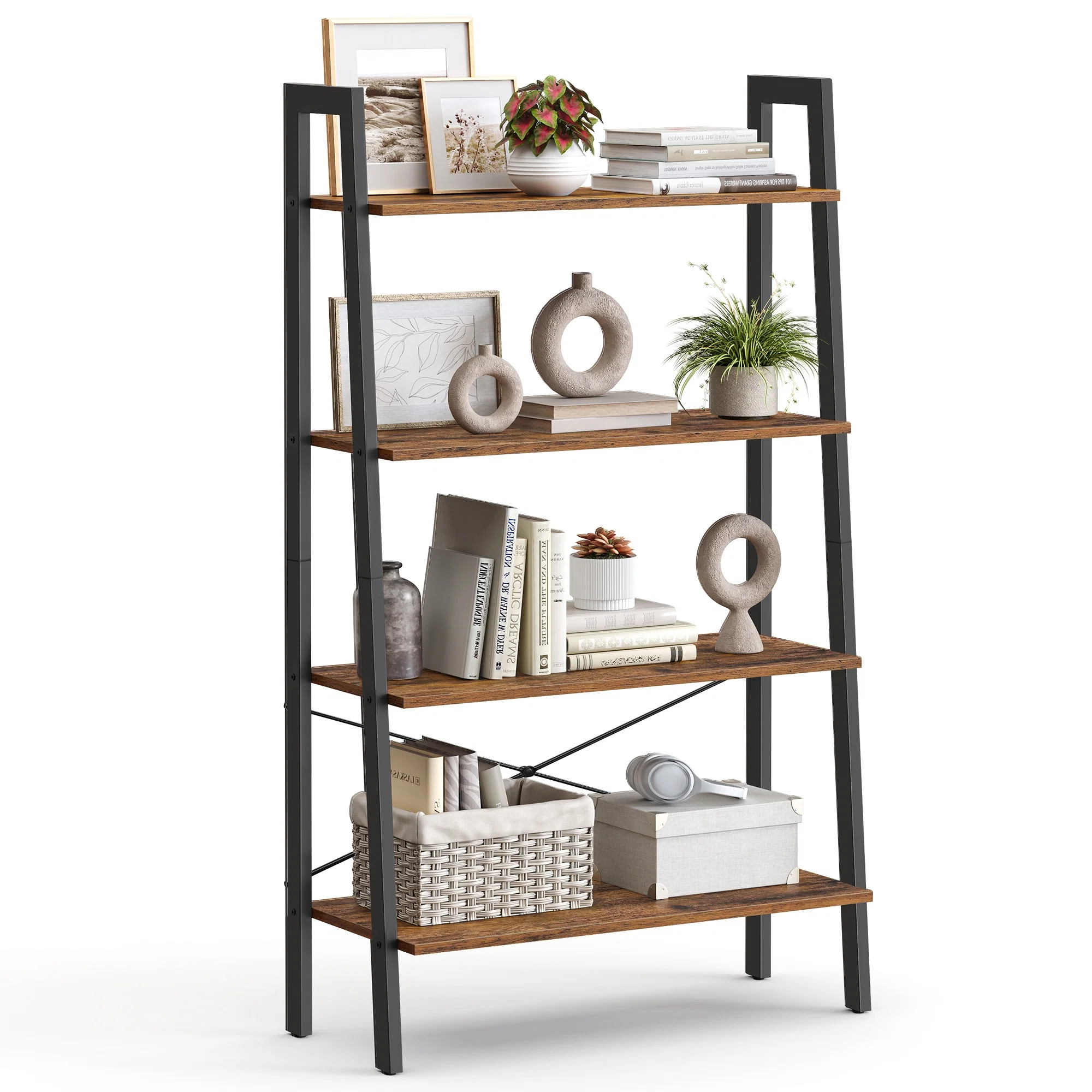 Exclusive VASAGLE 4-Tier Ladder Shelf Long-Lasting