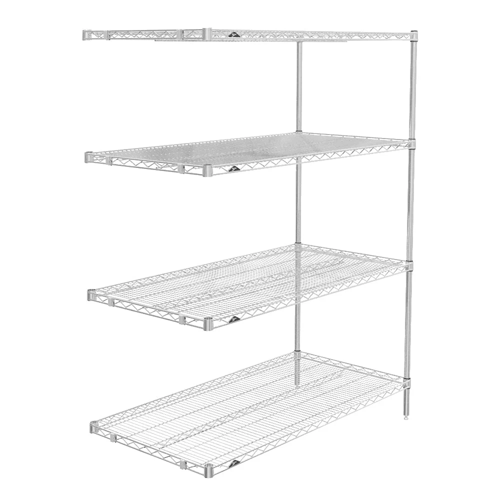 Lightweight 21 quot d x 63 quot h - Metro Super Erecta Stainless Steel 4-Shelf Add-On Units Organic