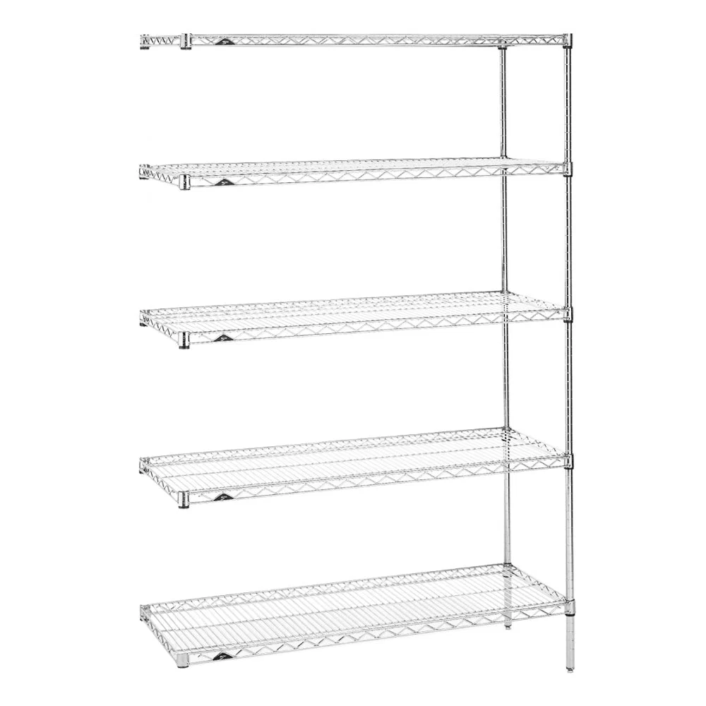 Efficient 24 quot d x 74 quot h - Metro Super Erecta Stainless Steel 5-Shelf Add-On Units Excellent