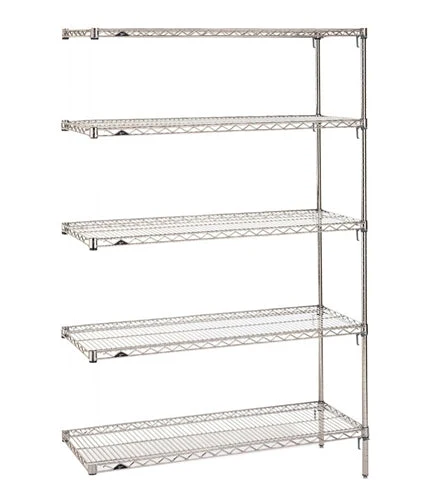 Official 24 quot d Metro Super Adjustable Wire 5-Shelf Add-On Units Excellent