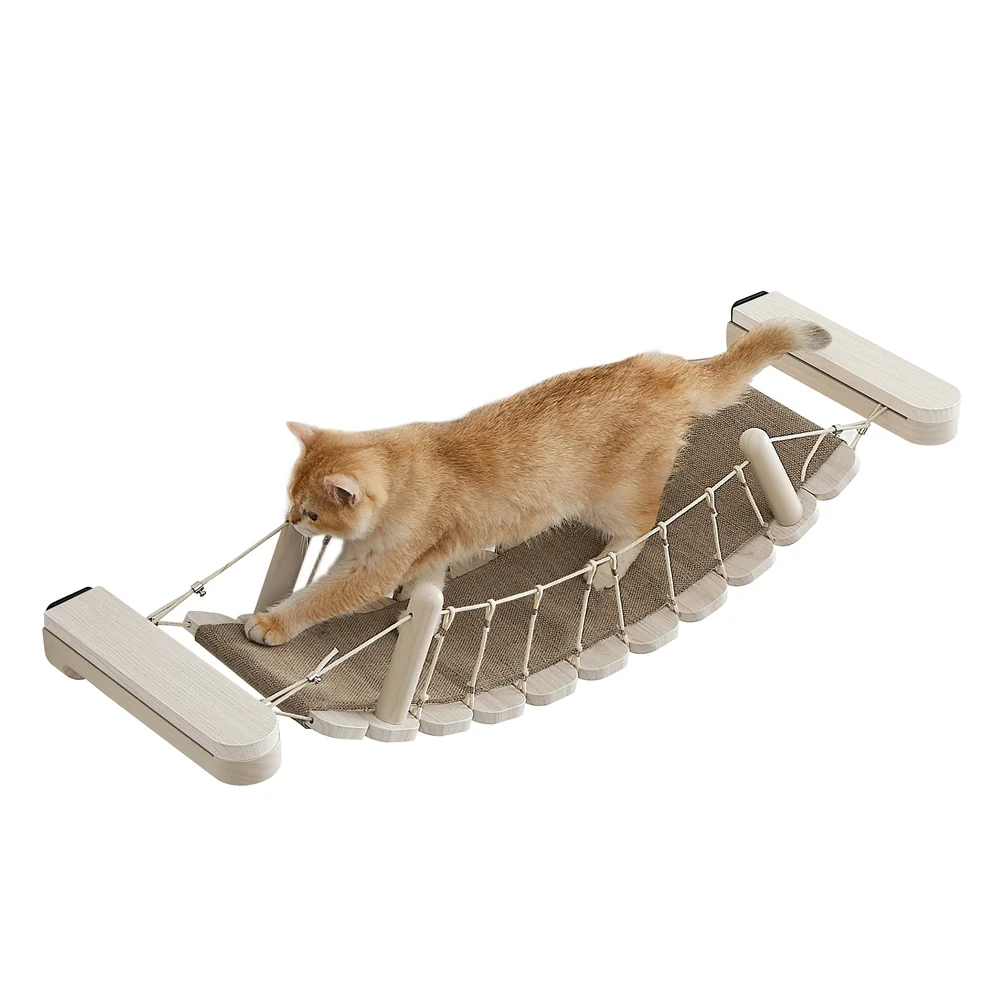 World-Class Clickat Wall-Mounted Cat Bridge with Fabric Pad Premium