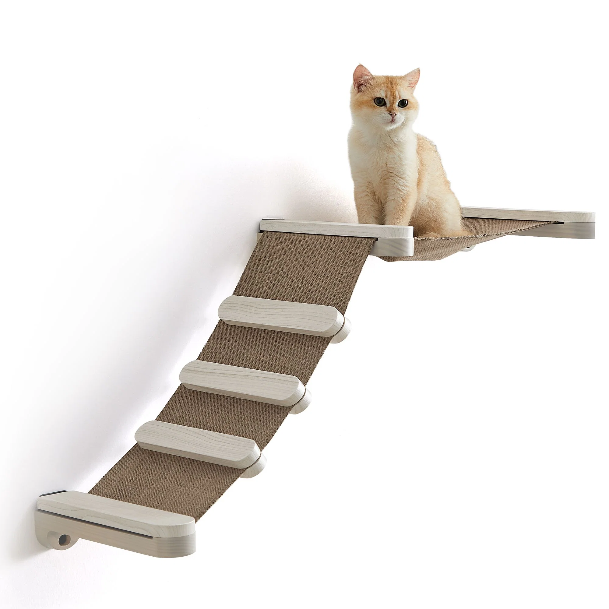 Prestigious Clickat Wall-Mounted Cat Climbing Hammock Pure