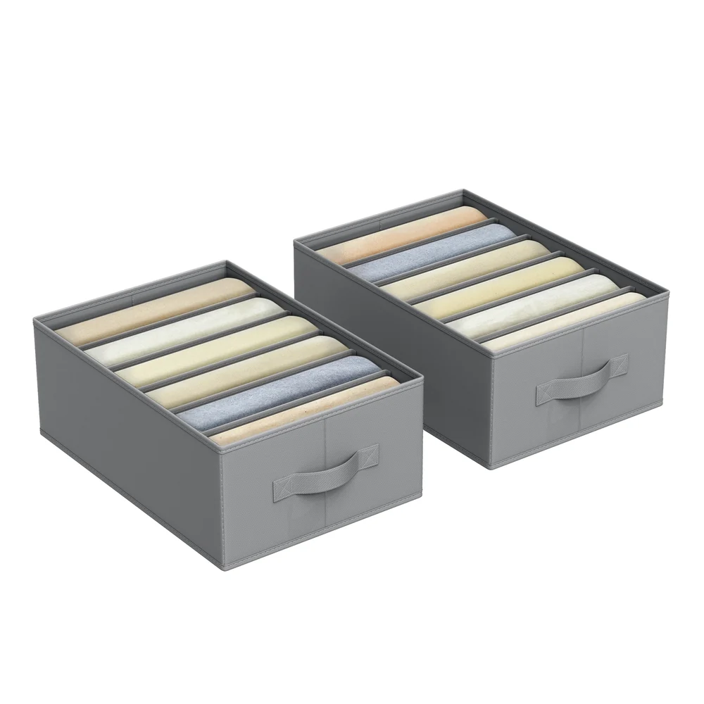 Long-Lasting SONGMICS Large 6-Compartment Foldable Clothes Organizers Fashionable