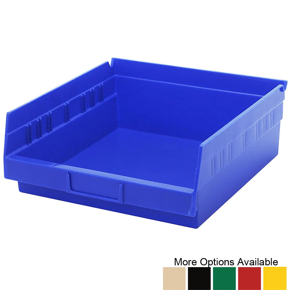 Professional 11-5 8 quot d x 11-1 8 quot w x 4 quot h Nesting Shelf Bins - 8 Pack Authentic