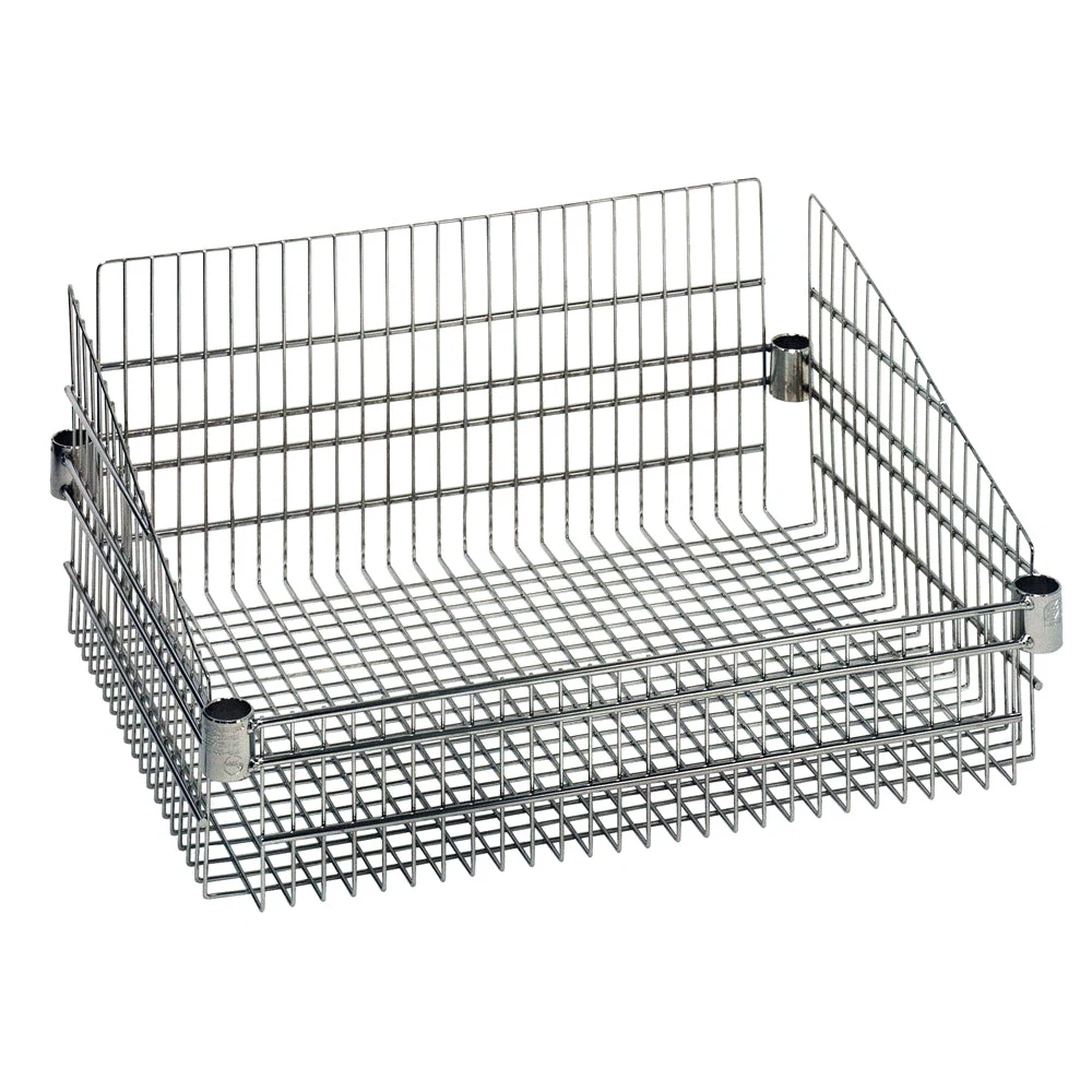 Easy-to-Use 24 quot d Post Baskets for Wire Shelving Traditional
